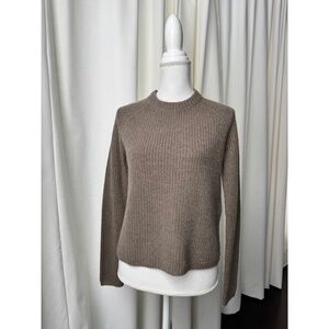 Jenni Kayne Cashmere Fisherman Sweater in Brown, Size XSmall